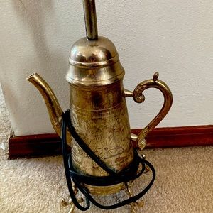 Vintage lamp silver tea pot